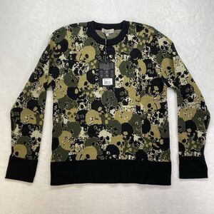 New Anatomie Winona Skull Printed Knit Sweater Sz S
